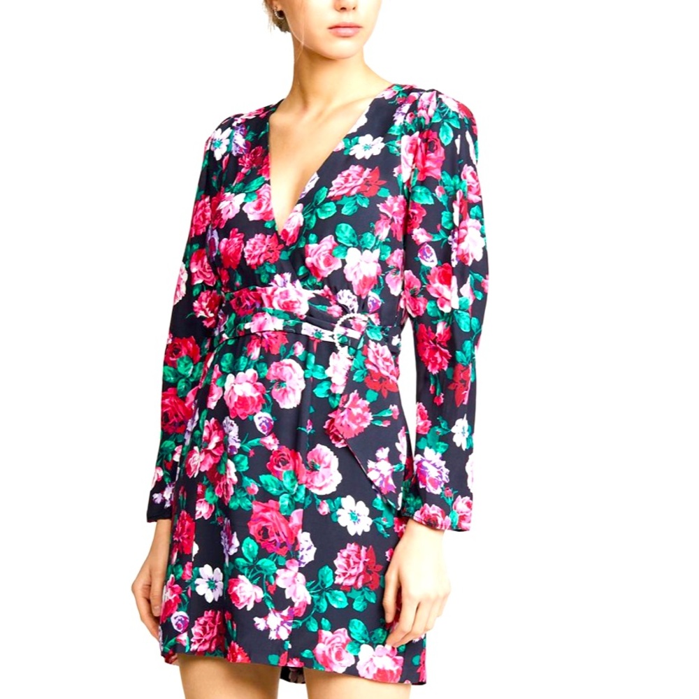 Ronny Kobo Floral Party Dress - Size Small